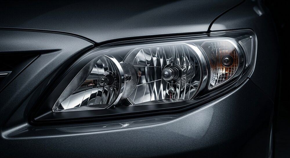 Crystal-clear headlight after restoration