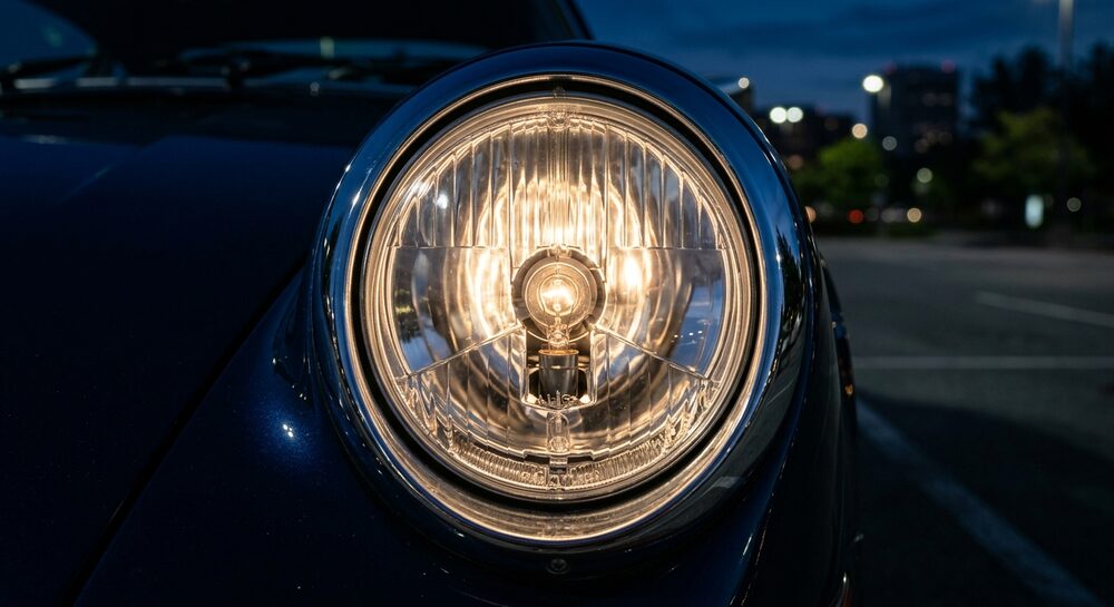 Crystal-clear restored headlight