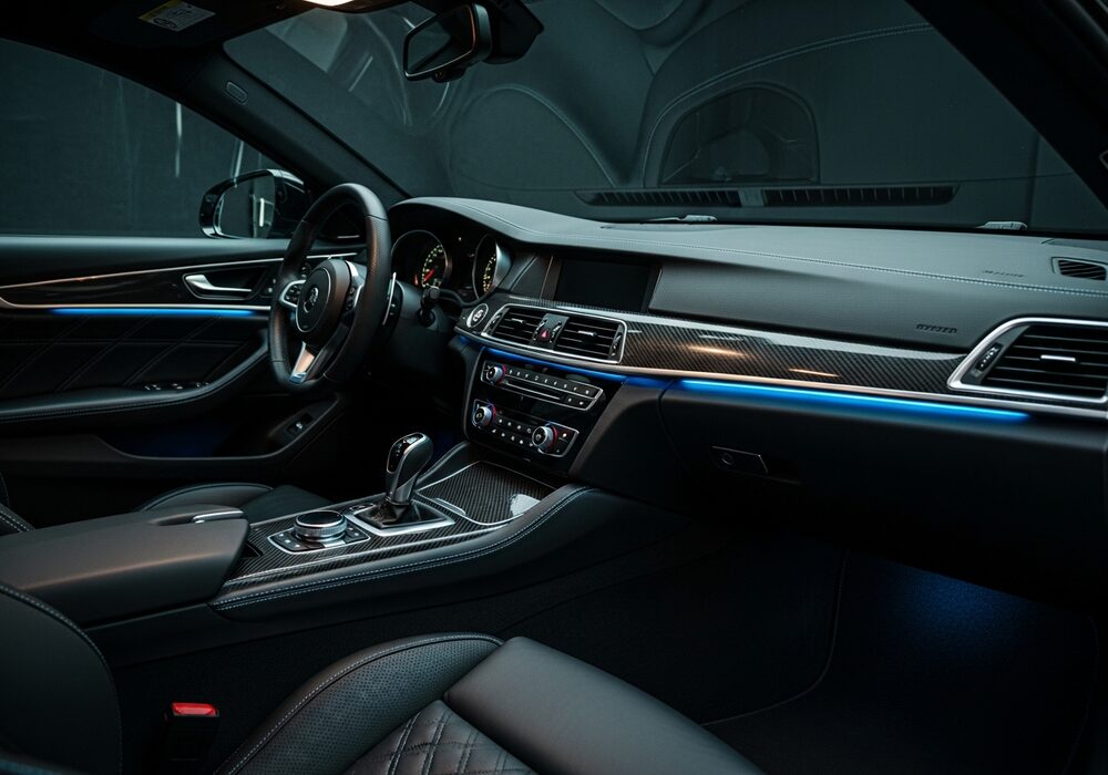 Spotless detailed car interior and dashboard